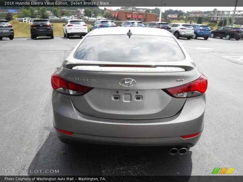 Desert Bronze / Black 2016 Hyundai Elantra Value Edition