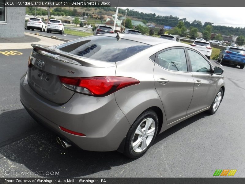 Desert Bronze / Black 2016 Hyundai Elantra Value Edition