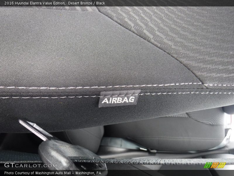 Desert Bronze / Black 2016 Hyundai Elantra Value Edition