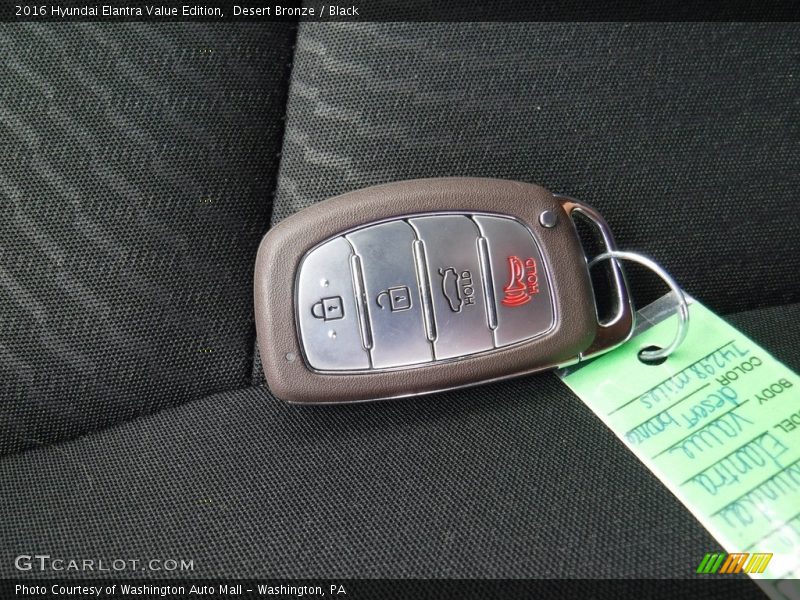 Desert Bronze / Black 2016 Hyundai Elantra Value Edition