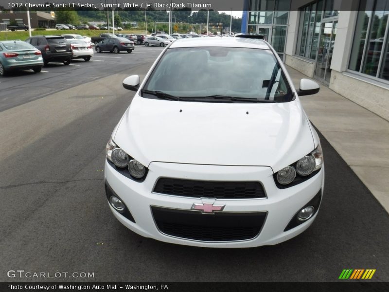 Summit White / Jet Black/Dark Titanium 2012 Chevrolet Sonic LT Sedan