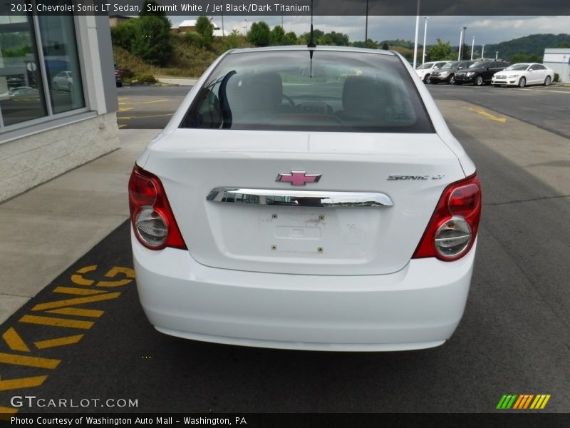 Summit White / Jet Black/Dark Titanium 2012 Chevrolet Sonic LT Sedan