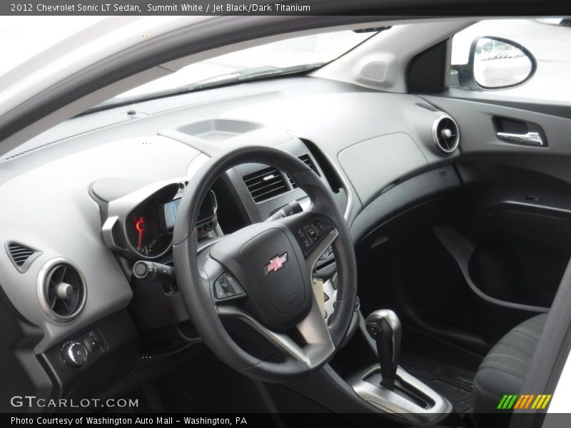Summit White / Jet Black/Dark Titanium 2012 Chevrolet Sonic LT Sedan
