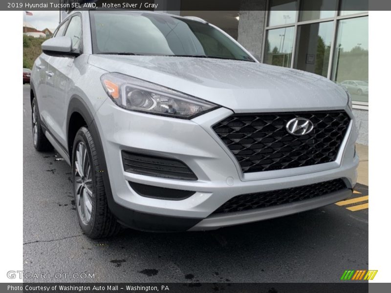 Molten Silver / Gray 2019 Hyundai Tucson SEL AWD