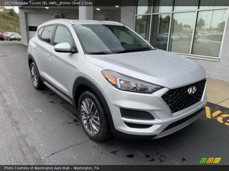 Molten Silver / Gray 2019 Hyundai Tucson SEL AWD
