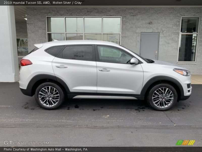 Molten Silver / Gray 2019 Hyundai Tucson SEL AWD