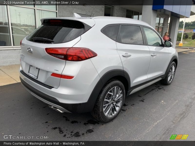 Molten Silver / Gray 2019 Hyundai Tucson SEL AWD
