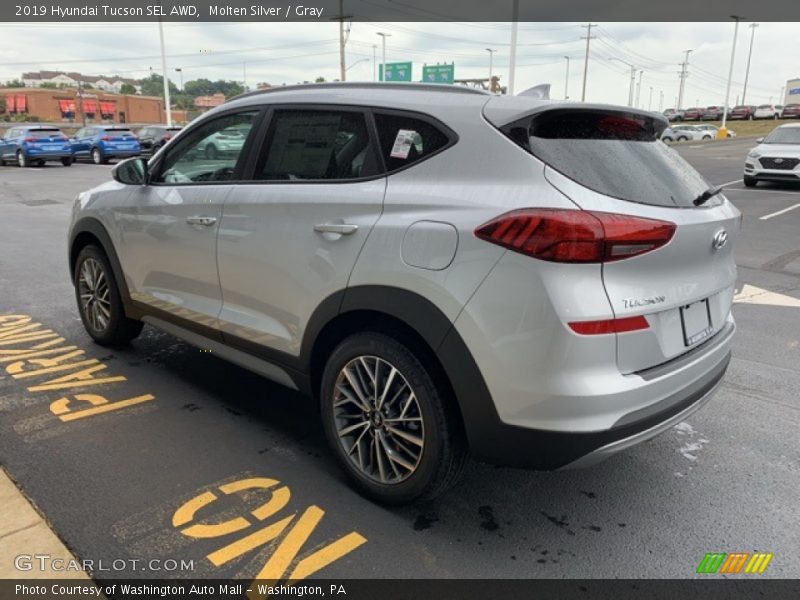 Molten Silver / Gray 2019 Hyundai Tucson SEL AWD