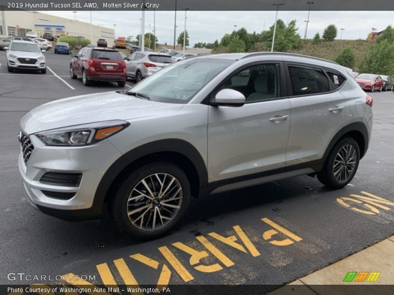 Molten Silver / Gray 2019 Hyundai Tucson SEL AWD