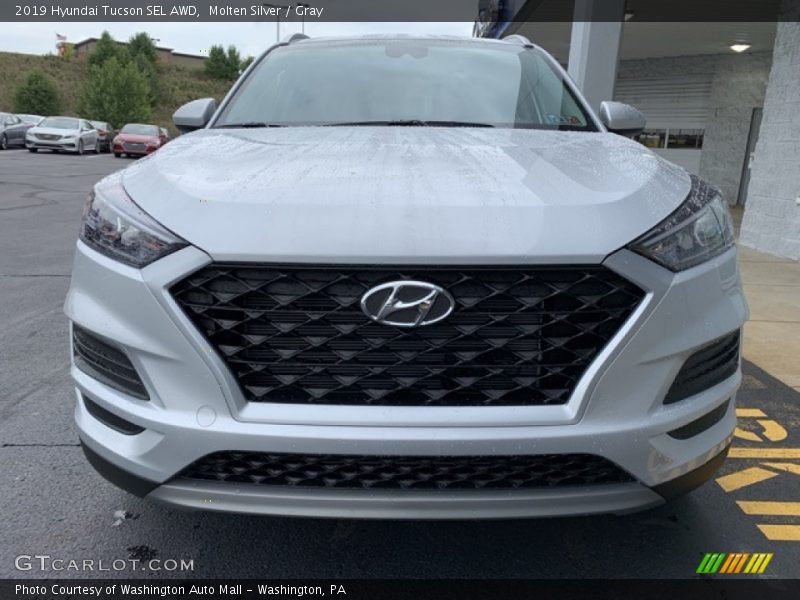 Molten Silver / Gray 2019 Hyundai Tucson SEL AWD