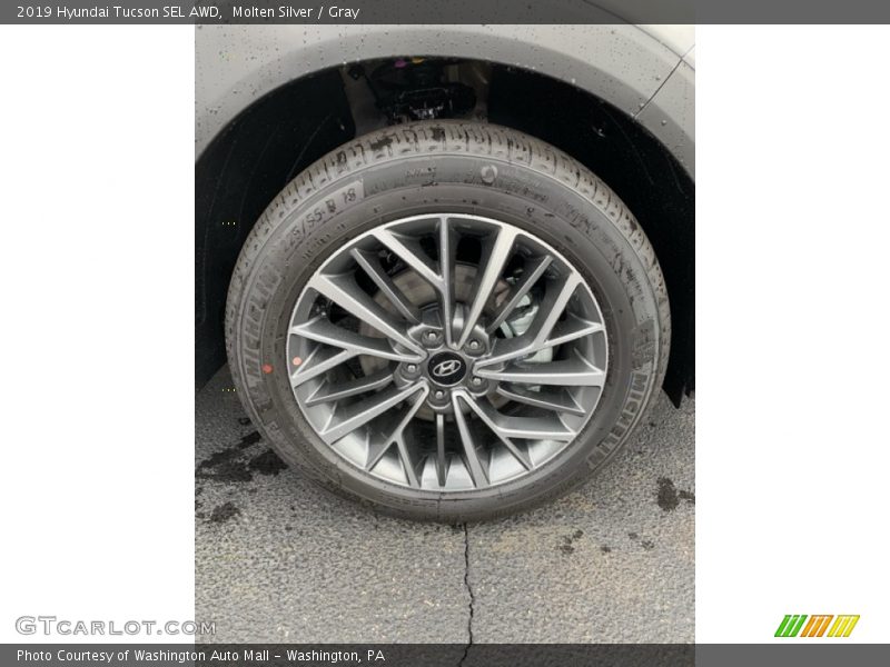 Molten Silver / Gray 2019 Hyundai Tucson SEL AWD