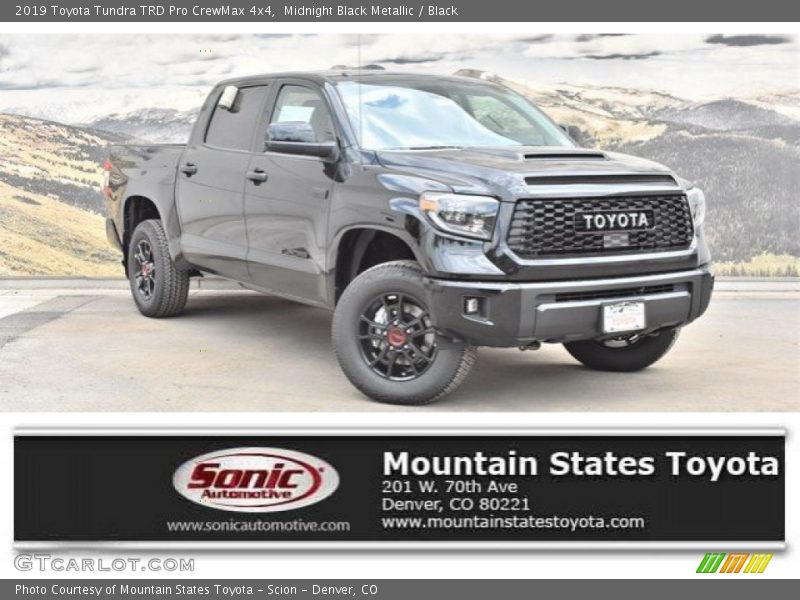 Midnight Black Metallic / Black 2019 Toyota Tundra TRD Pro CrewMax 4x4