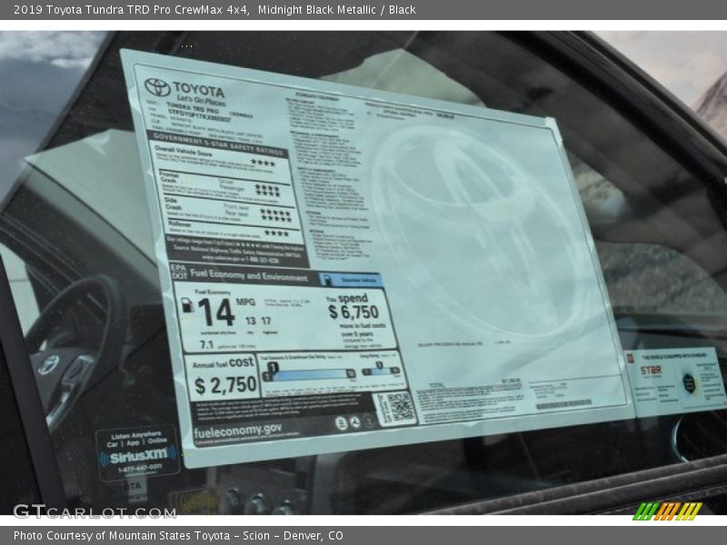 Midnight Black Metallic / Black 2019 Toyota Tundra TRD Pro CrewMax 4x4