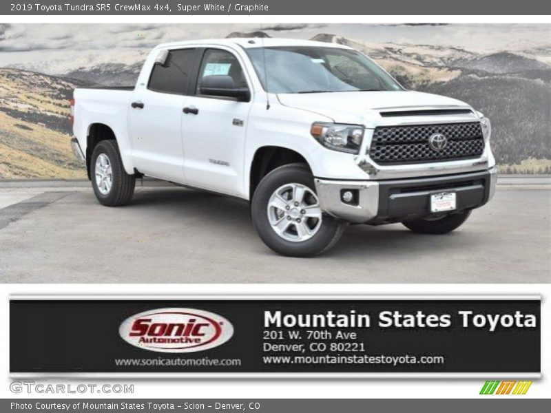 Super White / Graphite 2019 Toyota Tundra SR5 CrewMax 4x4
