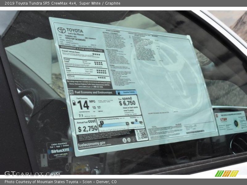 Super White / Graphite 2019 Toyota Tundra SR5 CrewMax 4x4
