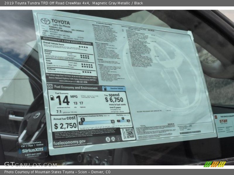 Magnetic Gray Metallic / Black 2019 Toyota Tundra TRD Off Road CrewMax 4x4