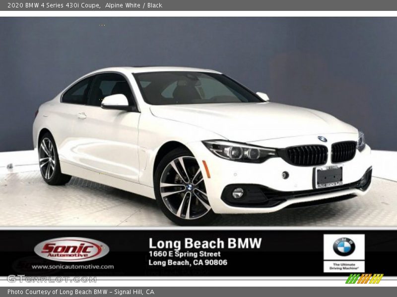 Alpine White / Black 2020 BMW 4 Series 430i Coupe