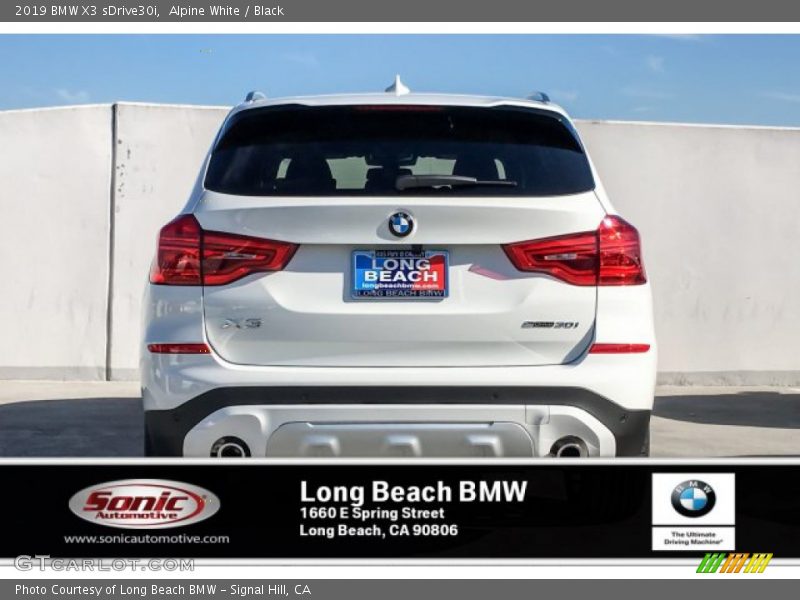 Alpine White / Black 2019 BMW X3 sDrive30i