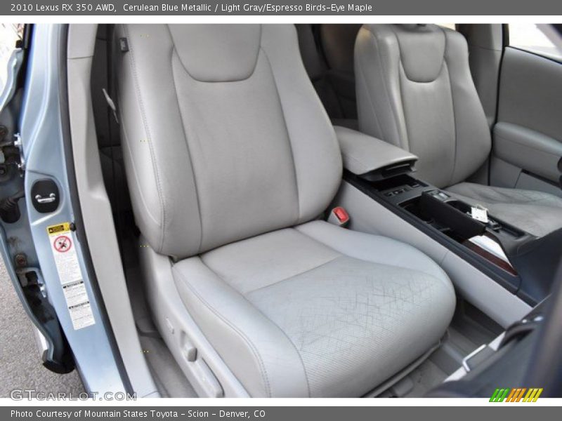 Cerulean Blue Metallic / Light Gray/Espresso Birds-Eye Maple 2010 Lexus RX 350 AWD