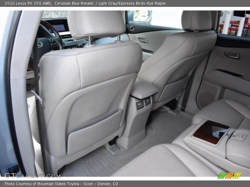 Cerulean Blue Metallic / Light Gray/Espresso Birds-Eye Maple 2010 Lexus RX 350 AWD