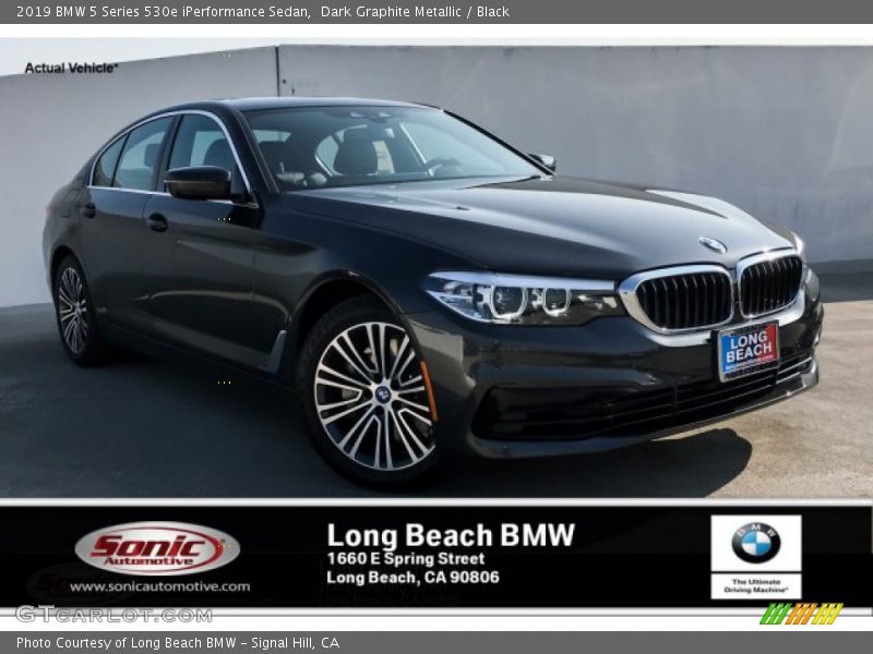 Dark Graphite Metallic / Black 2019 BMW 5 Series 530e iPerformance Sedan