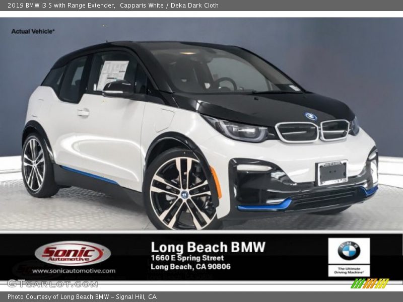 Capparis White / Deka Dark Cloth 2019 BMW i3 S with Range Extender