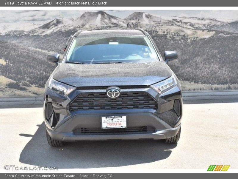 Midnight Black Metallic / Black 2019 Toyota RAV4 LE AWD