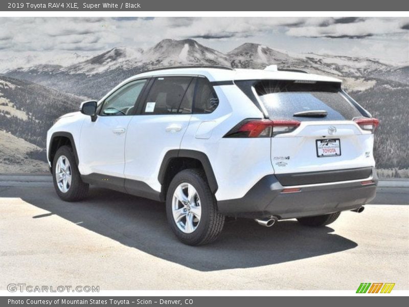 Super White / Black 2019 Toyota RAV4 XLE