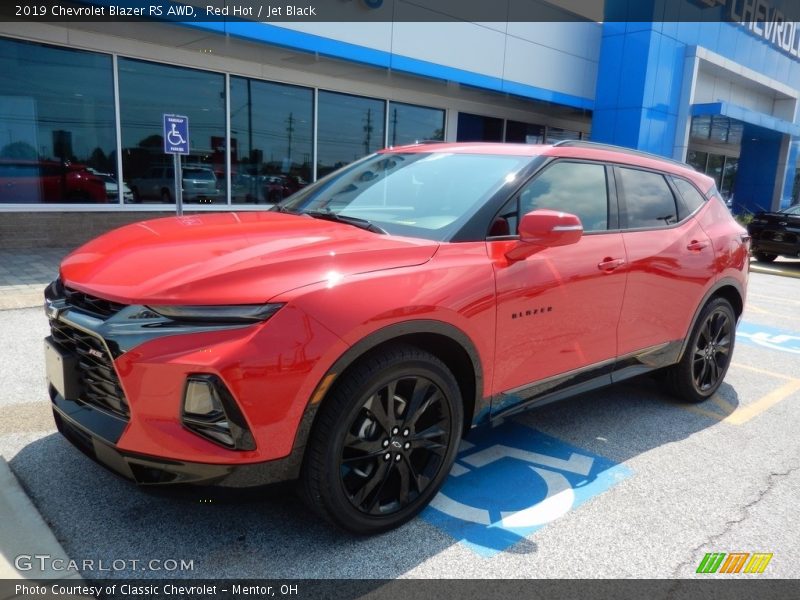 Red Hot / Jet Black 2019 Chevrolet Blazer RS AWD