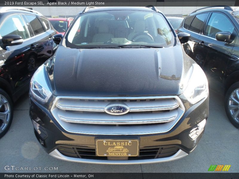 Agate Black / Medium Light Stone 2019 Ford Escape SEL