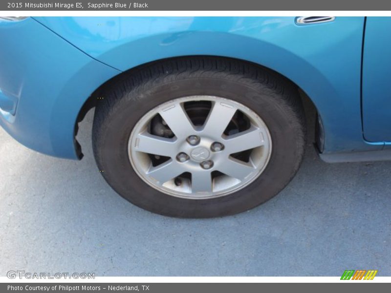 Sapphire Blue / Black 2015 Mitsubishi Mirage ES