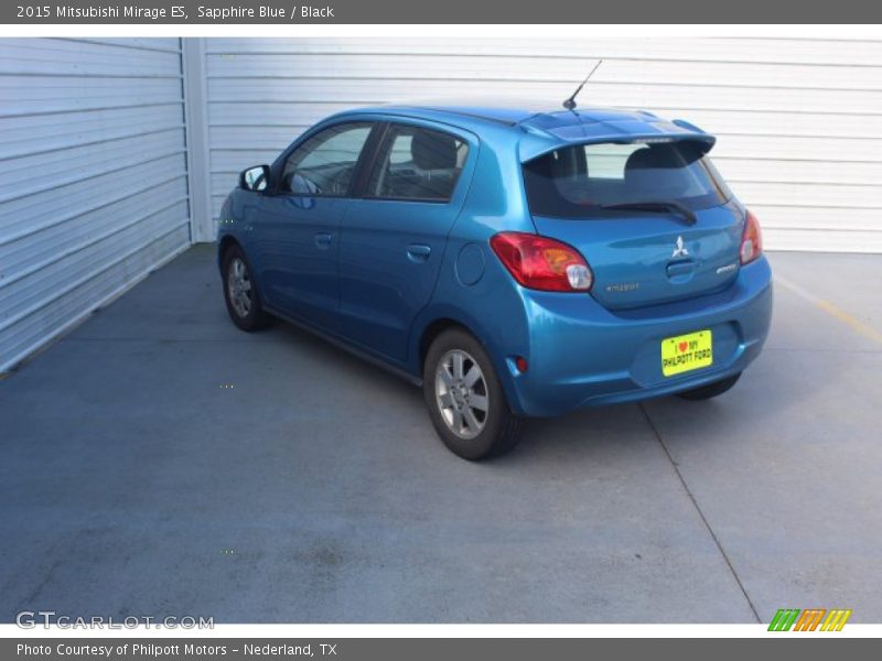 Sapphire Blue / Black 2015 Mitsubishi Mirage ES