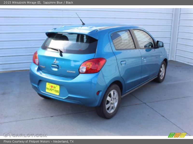 Sapphire Blue / Black 2015 Mitsubishi Mirage ES