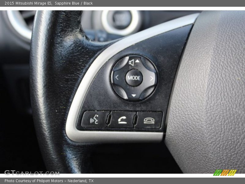 Sapphire Blue / Black 2015 Mitsubishi Mirage ES