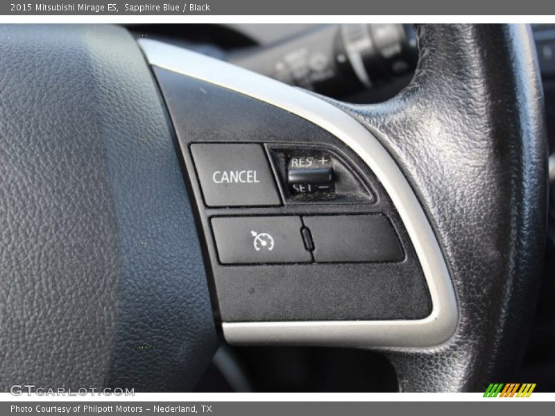 Sapphire Blue / Black 2015 Mitsubishi Mirage ES