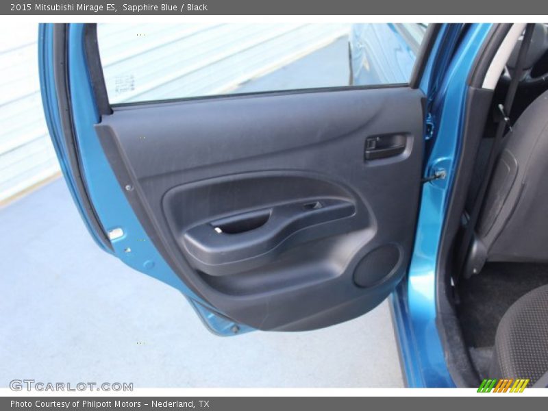 Sapphire Blue / Black 2015 Mitsubishi Mirage ES