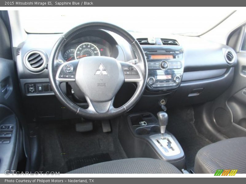 Sapphire Blue / Black 2015 Mitsubishi Mirage ES
