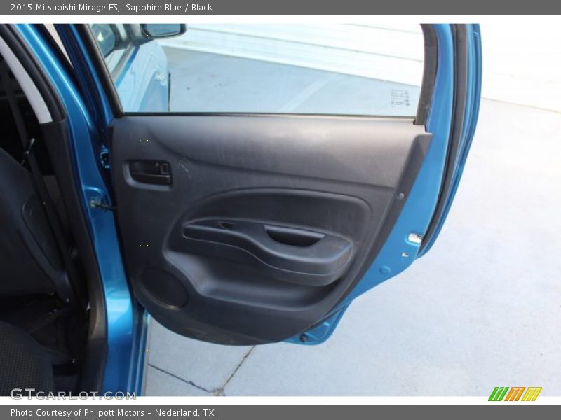 Sapphire Blue / Black 2015 Mitsubishi Mirage ES