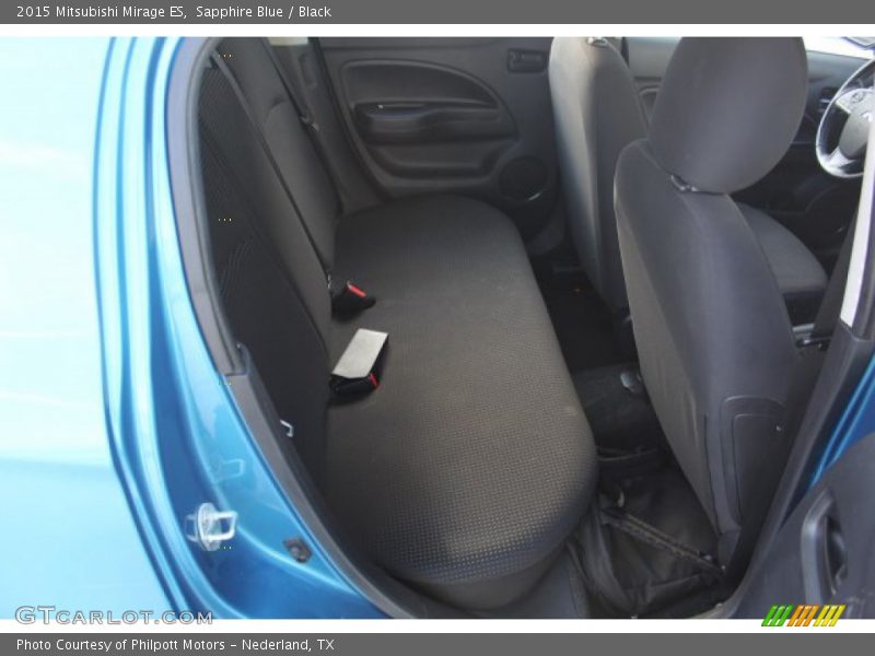 Sapphire Blue / Black 2015 Mitsubishi Mirage ES