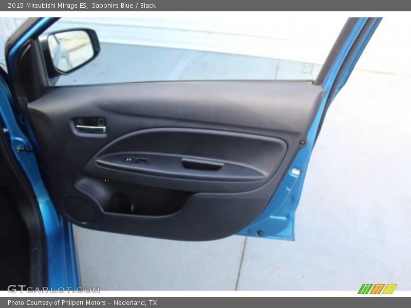 Sapphire Blue / Black 2015 Mitsubishi Mirage ES