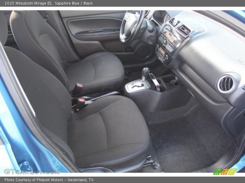 Sapphire Blue / Black 2015 Mitsubishi Mirage ES