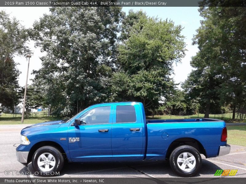 Blue Streak Pearl / Black/Diesel Gray 2019 Ram 1500 Classic Tradesman Quad Cab 4x4