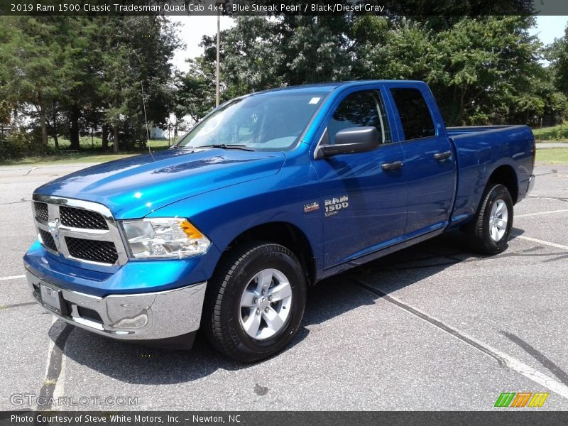 Blue Streak Pearl / Black/Diesel Gray 2019 Ram 1500 Classic Tradesman Quad Cab 4x4