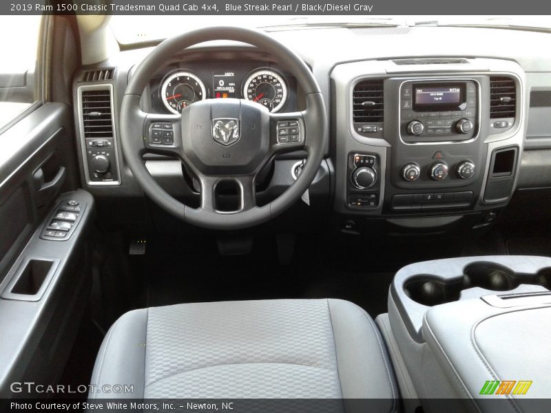 Blue Streak Pearl / Black/Diesel Gray 2019 Ram 1500 Classic Tradesman Quad Cab 4x4