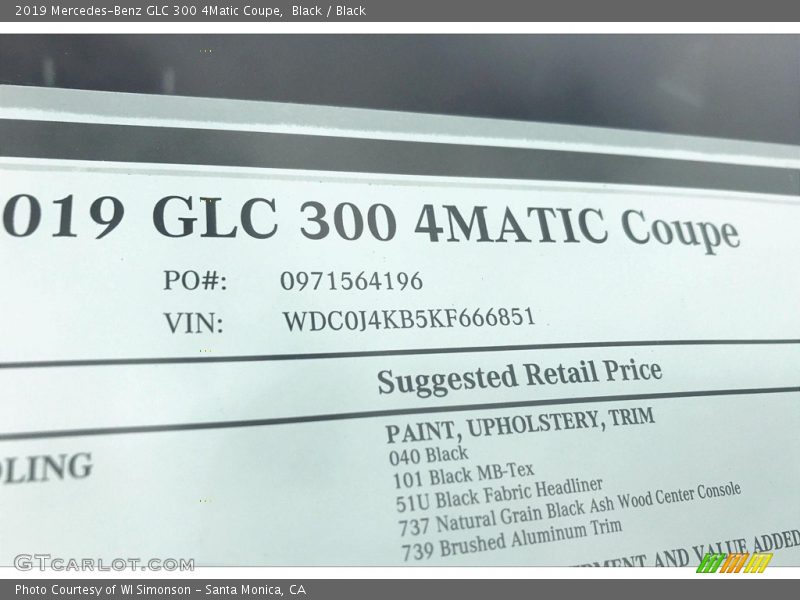 Black / Black 2019 Mercedes-Benz GLC 300 4Matic Coupe