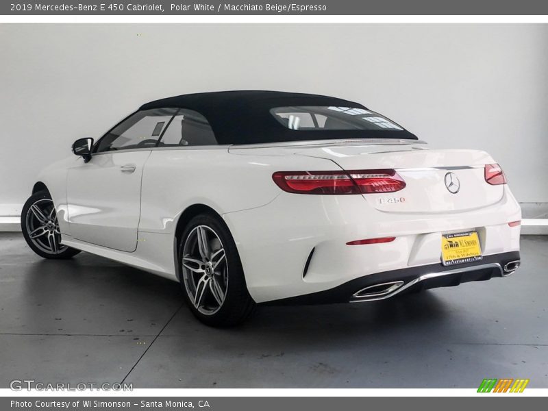 Polar White / Macchiato Beige/Espresso 2019 Mercedes-Benz E 450 Cabriolet