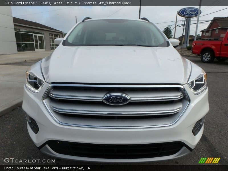 White Platinum / Chromite Gray/Charcoal Black 2019 Ford Escape SEL 4WD
