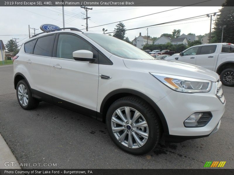 White Platinum / Chromite Gray/Charcoal Black 2019 Ford Escape SEL 4WD