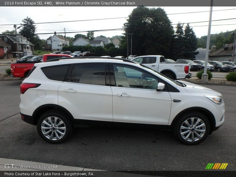 White Platinum / Chromite Gray/Charcoal Black 2019 Ford Escape SEL 4WD