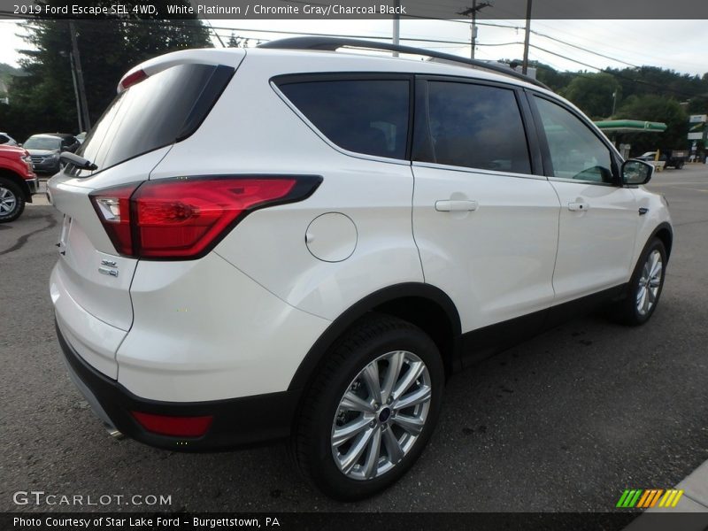 White Platinum / Chromite Gray/Charcoal Black 2019 Ford Escape SEL 4WD